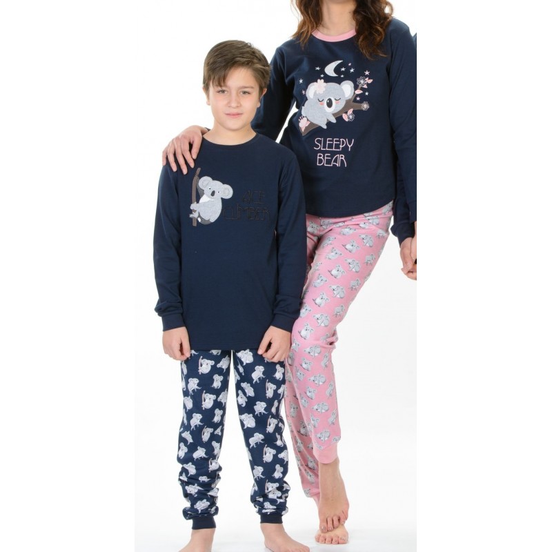Mei Kids Pajamas For Boy With Koala Embroidery