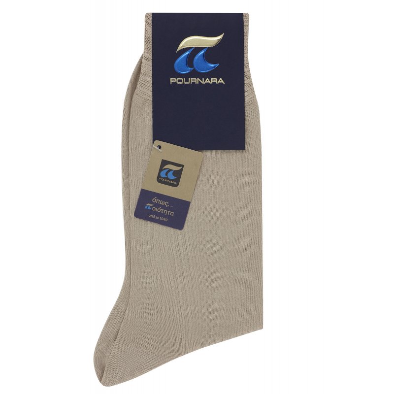 Pournara Men's Socks 100% Cotton Merserize - Classic