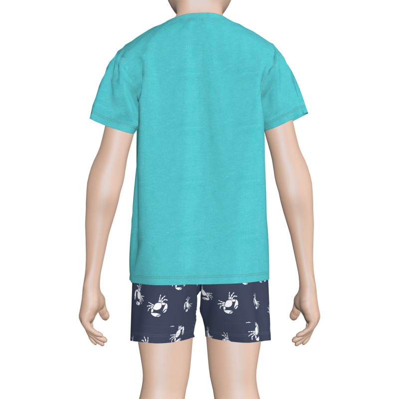 Vamp Kid's Short-Sleeve Pyjama With Multicolour Bermuda