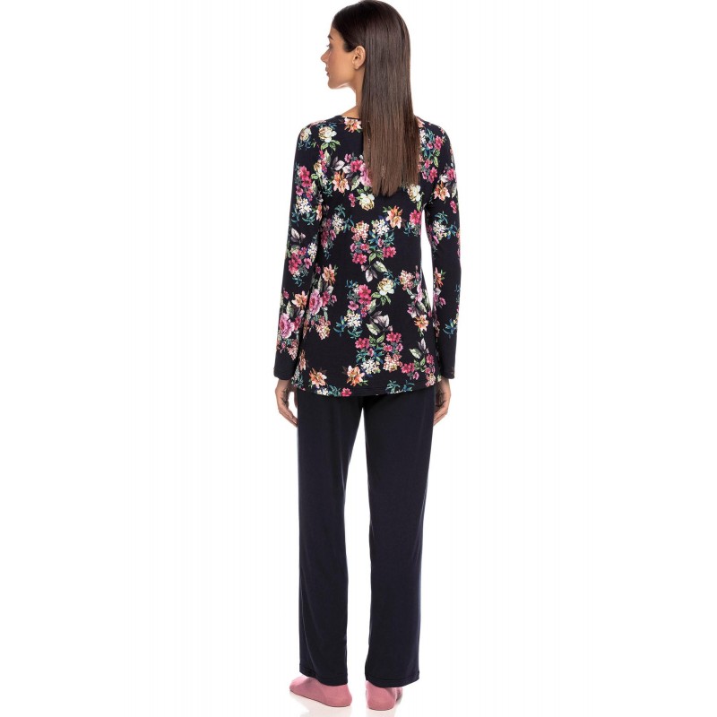 Vamp Women's Pyjamas Micromodal Floral Pattern With Buttons
