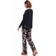 Women's Micromodal Pyjamas Blouse With Smile In Wide Line Vamp