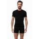 Men's Minerva Short Sleeve Shirt with Closed Neck in Black