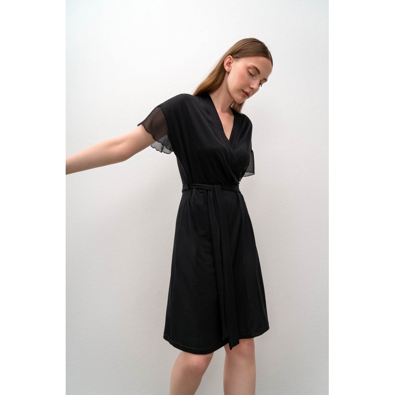 Vamp Women s Short Sleeved Micromodal Robe 