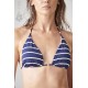 Blu4U Women s Bikini Swimsuit Set Navy Stripes
