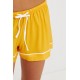 Harmony Women s Pajamas With Buttons Short Pants Yellow Polka Dot