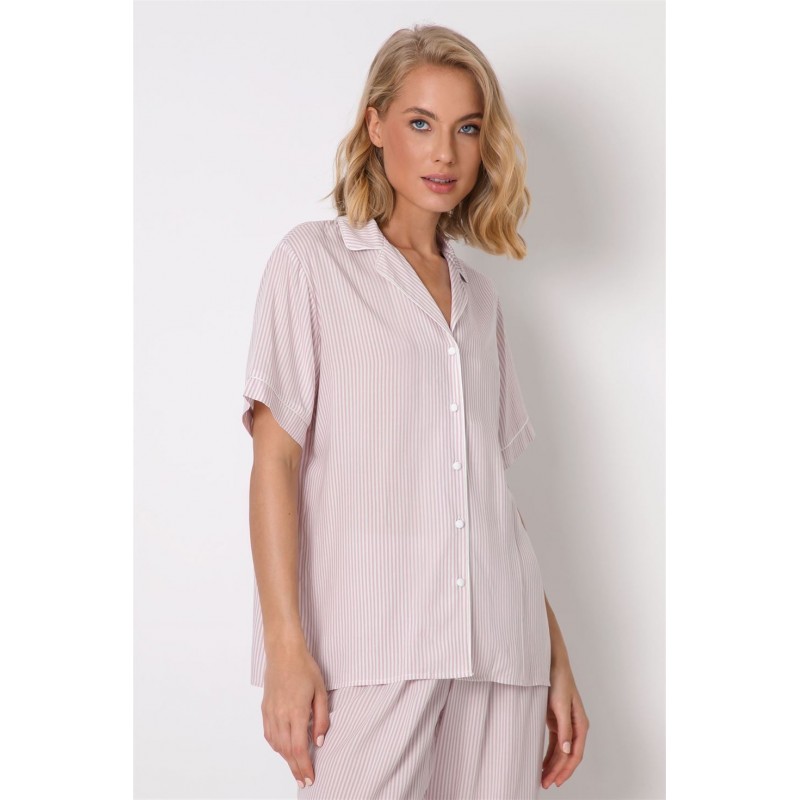 Aruelle Women s Stripes Pajamas With Buttons Wendy Design