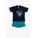 Minerva Boy's Short Sleeved Short Pants Pajamas Score Design