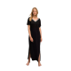 Vamp Γυναικείο Φόρεμα Θαλάσσης Μακρύ Μονόχρωμο Με Κέντημα