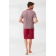 Nautica Men's Pyjama Set with Striped Shirt & Solid Color Shorts