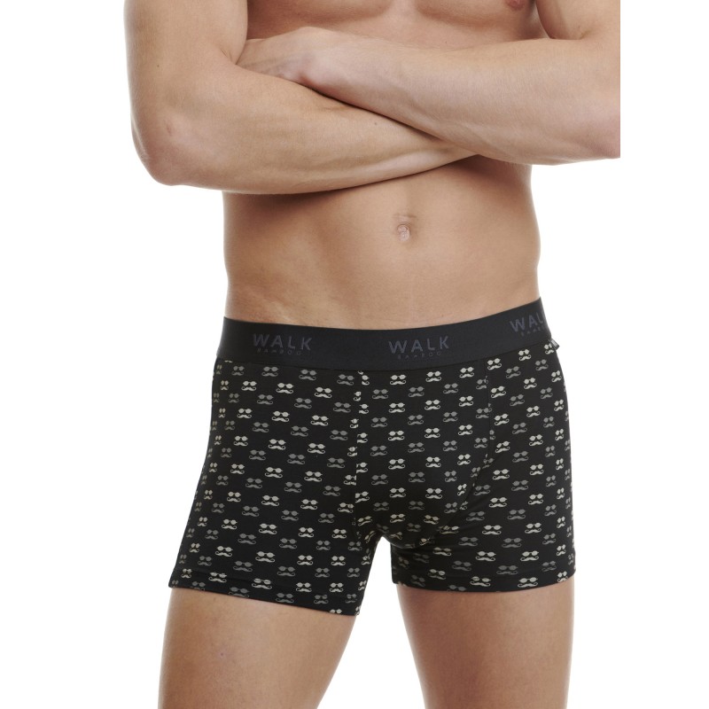 Walk Men's Bamboo Boxer With Glasses Print