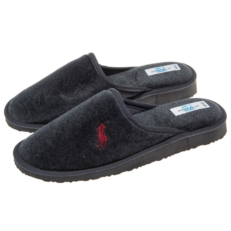 Amaryllis Men's Slippers With Embroidered Insole 