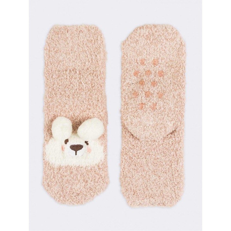 Ciocca Kids Teddy Bear Girls’ Slipper Socks 