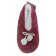 Ciocca Women's Pom Pom Solid Color Ballerina Slippers