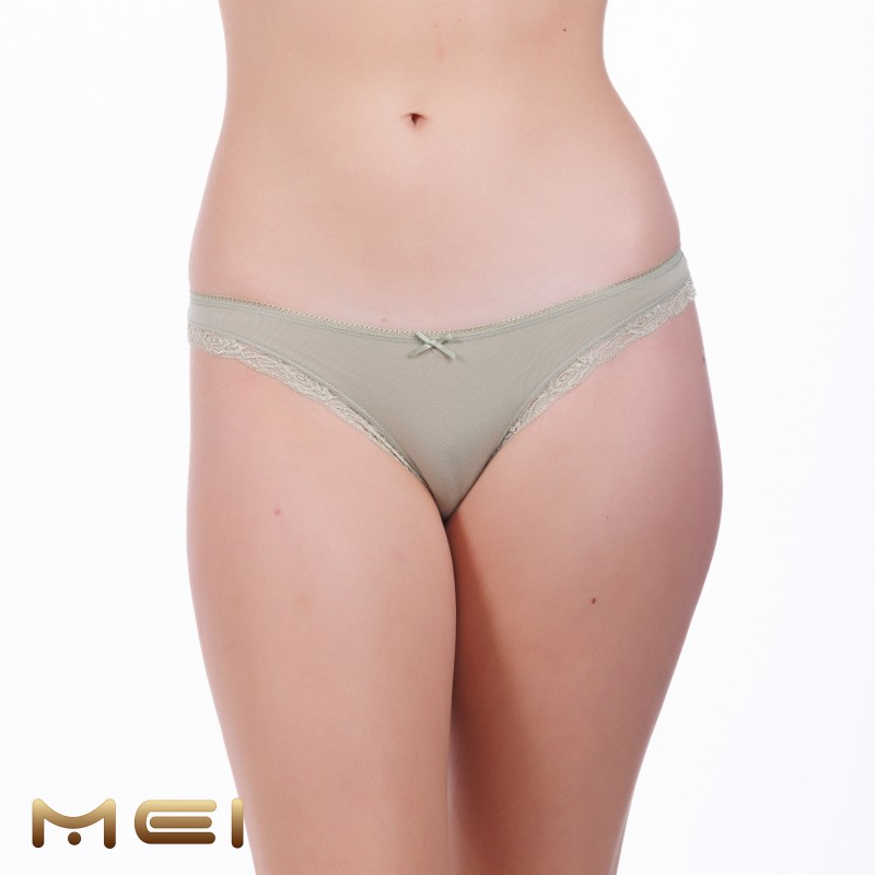 Mei Women s Brazil Slip Cotton With Lace