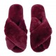 Amaryllis Women s Peep Toe Fur Slippers 