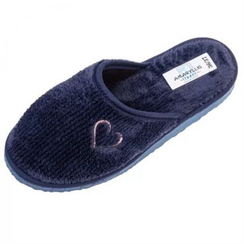 Amaryllis Women s Slippers Velour With Heart Design