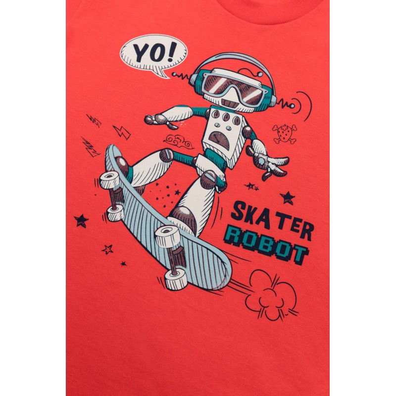 Minerva Παιδική Πυτζάμα Για Αγόρι Με Σχέδιο Robot Skater