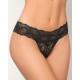 Milena Women's Lace Thong With Lace Trim On Top