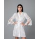 Milena Women s Satin Robe With Lace Details