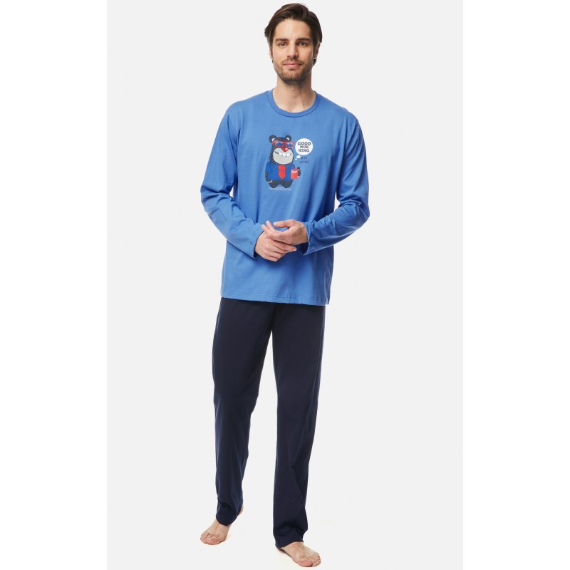 Minerva Men's Bear Cotton Pyjama Set 