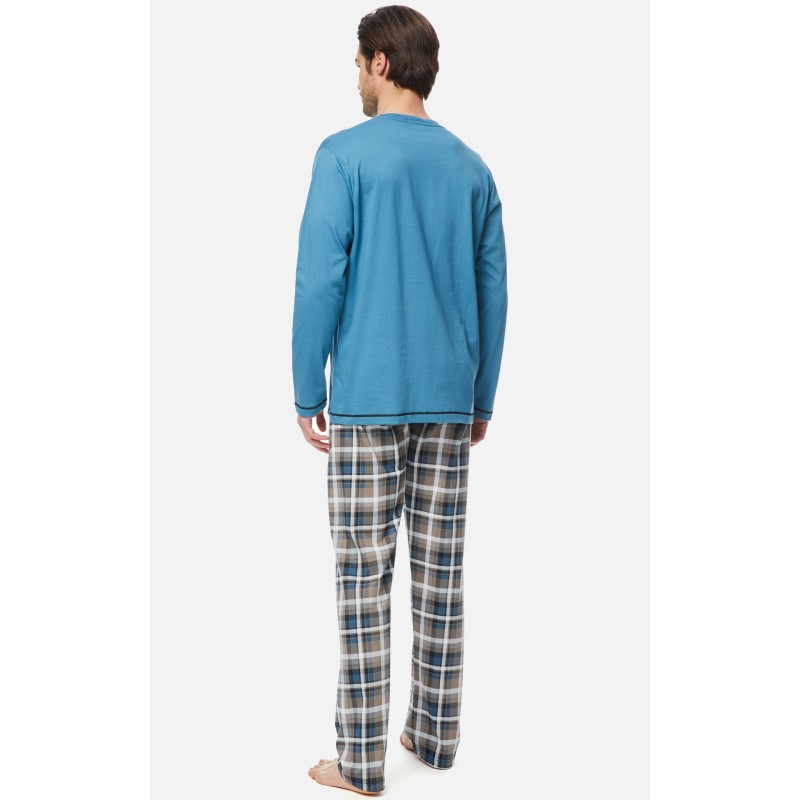 Minerva Men's Brooklyn Plaid Pants Pyjama Set 