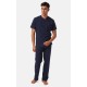 Minerva Men s Cotton Short Sleeved Pajamas With 2 Pants