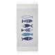 Ble Πετσέτα Θαλάσσης Διπλής Όψης Σε Μπλε - Λευκό Χρώμα Με Ψάρια 90*180
