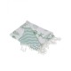 Ble Πετσέτα Θαλάσσης Pestemal Βαμβακερή Πράσινη Με Σχέδιο Ιππόκαμπους - Κοράλια