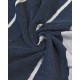 Ble Πετσέτα Θαλάσσης Σε Μπλε Σκούρο - Λευκό Χρώμα Με Ρίγες 90Χ170