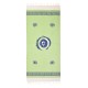 Ble Unisex Beach Towel Pestemal Light Green With Blue Patterns 90*180