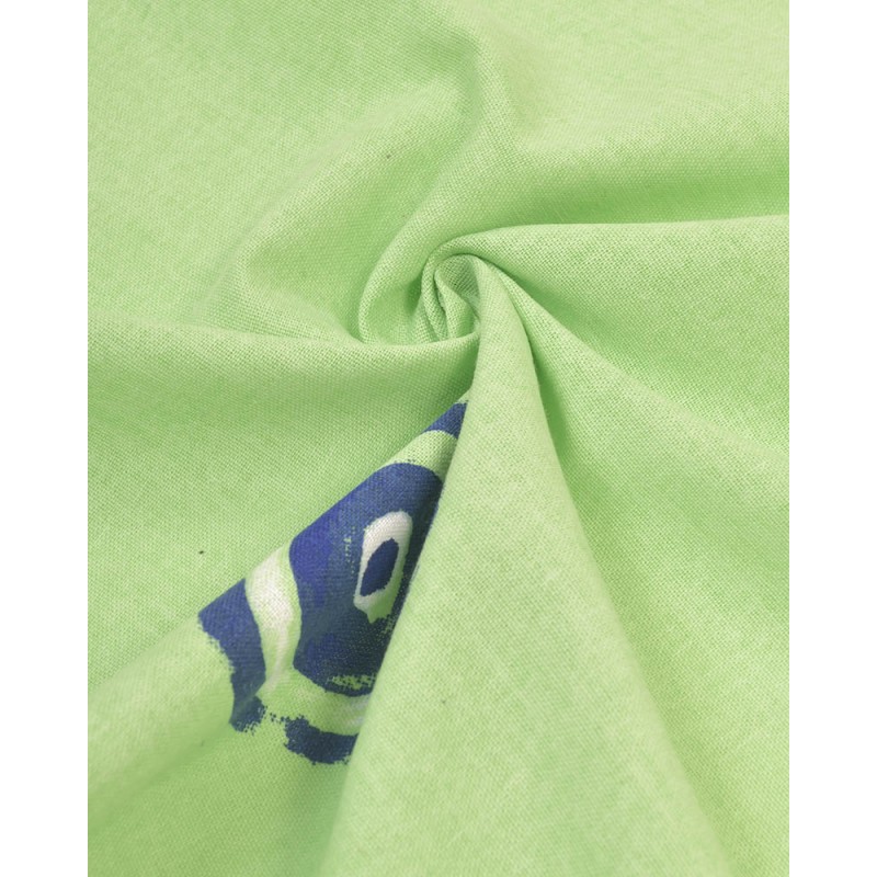 Ble Unisex Beach Towel Pestemal Light Green With Blue Patterns 90*180