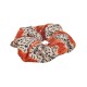 Ble Women s Scrunchie Hair Accessory Red - Orange With Gold Details