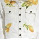 Ble Women s Denim Jacket White Lemons Design