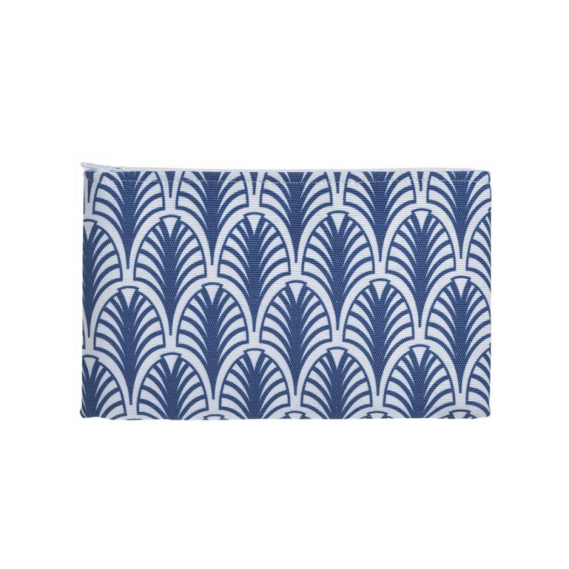 Ble Γυναικείο Τσαντάκι Θαλάσσης Υφασμάτινο Με Εκρού - Μπλε Σχέδια 24Χ1Χ15