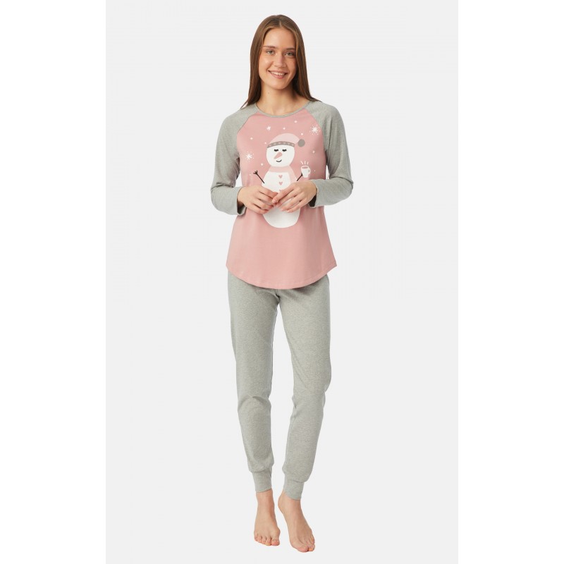 Minerva Women s Cotton Pajamas Snowman