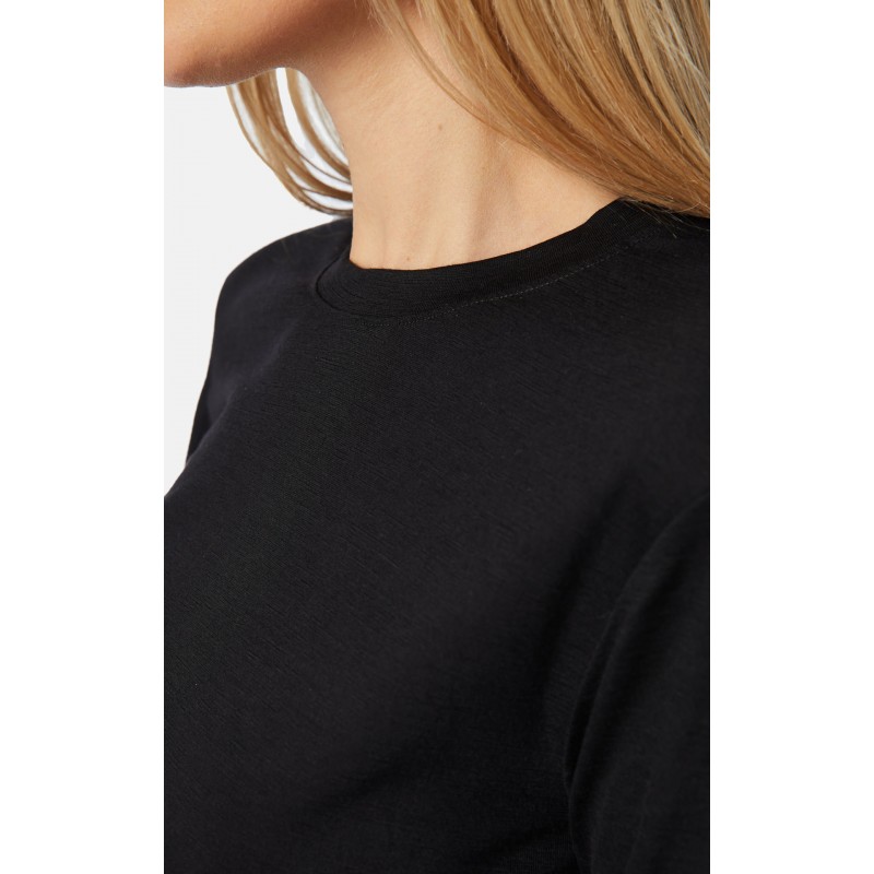 Minerva Γυναικεία Μπλούζα Με Μακρύ Μανίκι Thermal Wool Σε Μαυρο Χρώμα