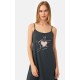 Minerva Women s Cotton Nightdress With Straps Hearts Design