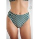 Blu4U Women s Full Cover Swimwear Slip  Modern Geometry Design
