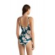 Blu4u Women s Classic One Piece Swimwear Hunter Blossom