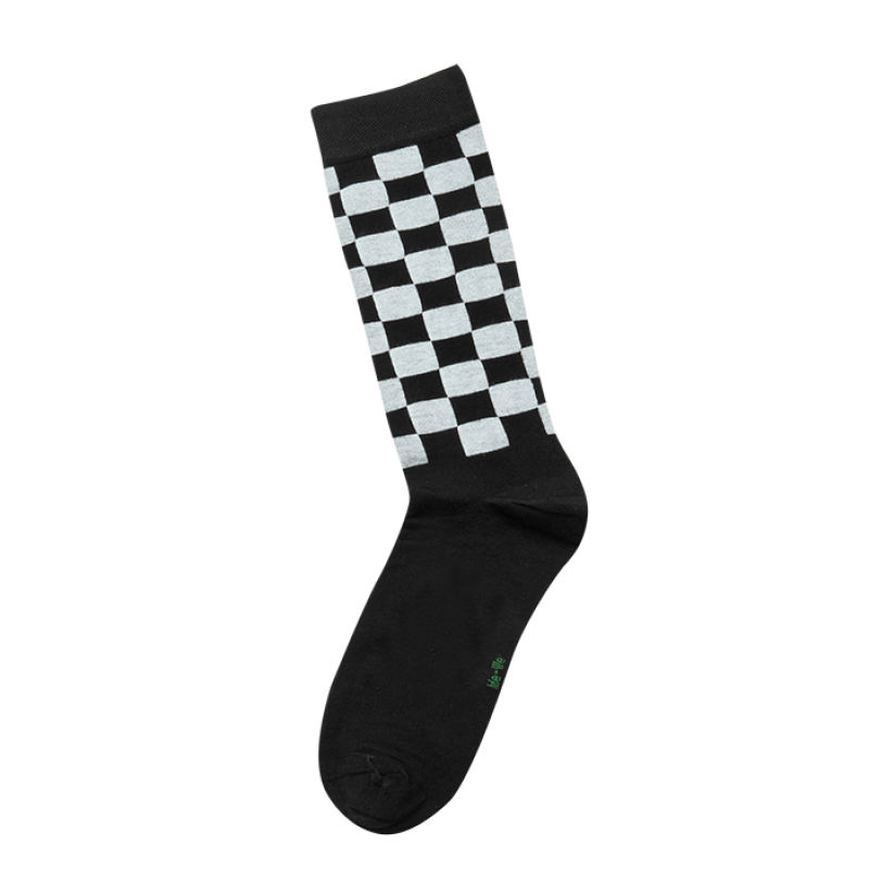 Me We Men s Bamboo Socks Black & White Design