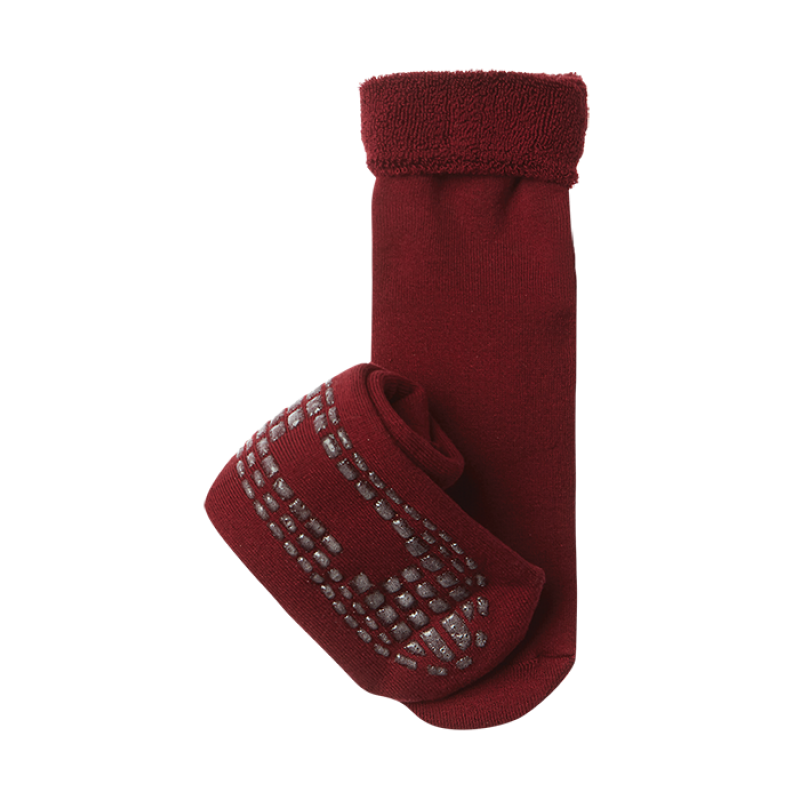 Me We Women's Solid Color Terry Cloth Slipper Socks