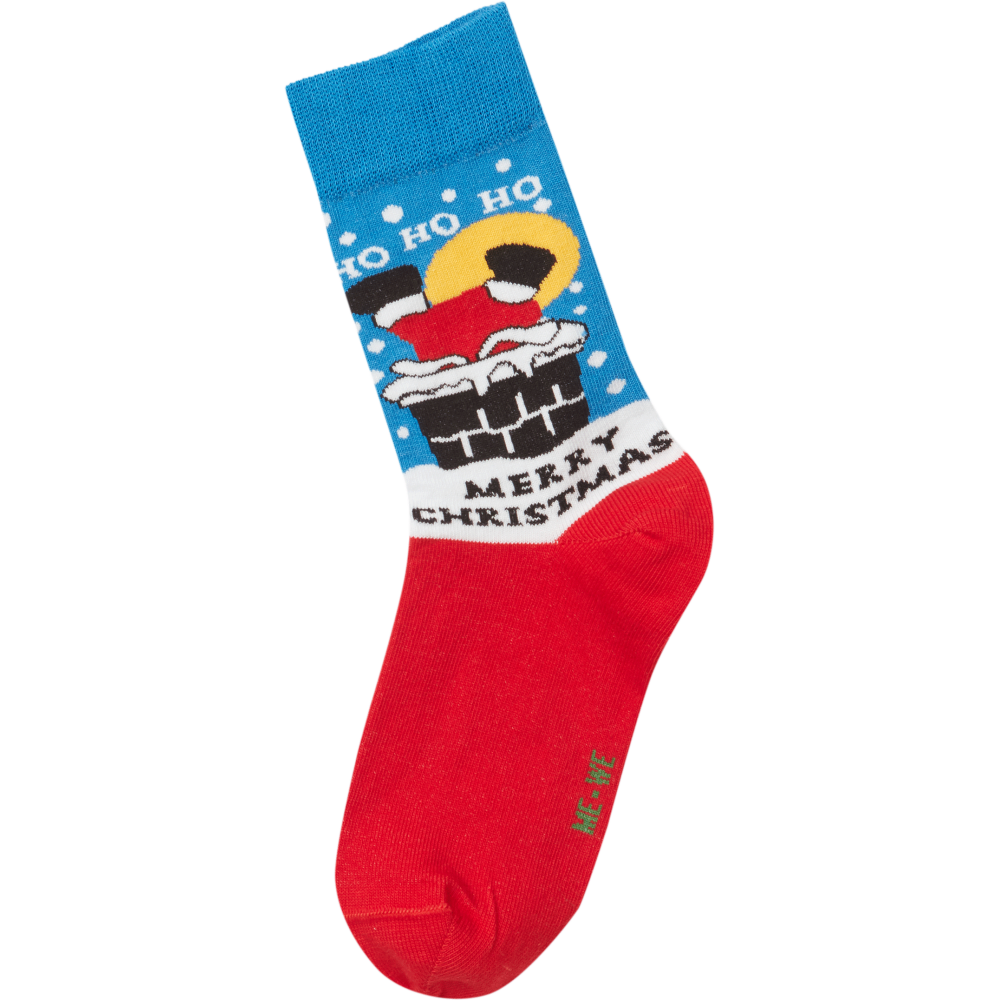 Me we Παιδική Χριστουγεννιάτικη Κάλτσα Με Σχέδιο Santa Claus Καμινάδα