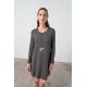 Vamp Women's Polka Dot Micromodal Buttoned Nightgown