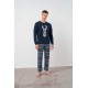 Vamp Men's Deer Print Crewneck Pyjama Set 