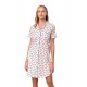 Vamp Women s Cotton Nightdress With Buttons Dogs Design