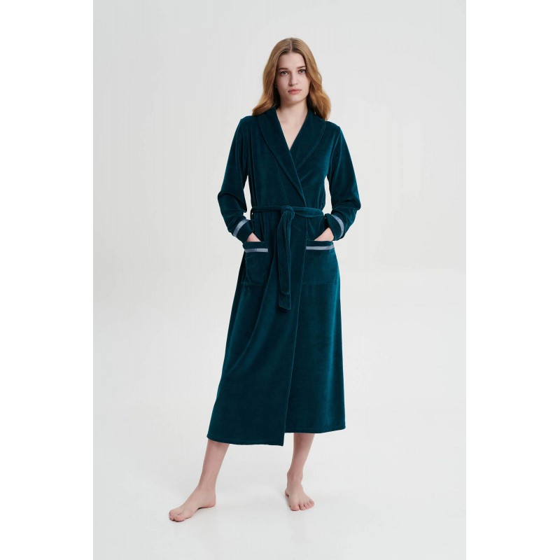Vamp Women s Long Velour Robe Kalimeratzis Official