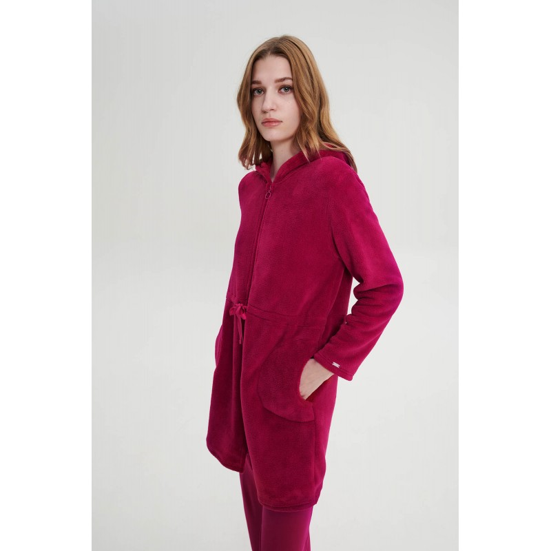 Vamp Women s Fleece Robe One Color With Zipper
