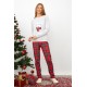 Harmony Women's Mama Bear Cotton Pyjama Set With Plaid Pants