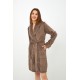 Harmony Women's Solid Color Fleece Knee-Length Wrap Robe 