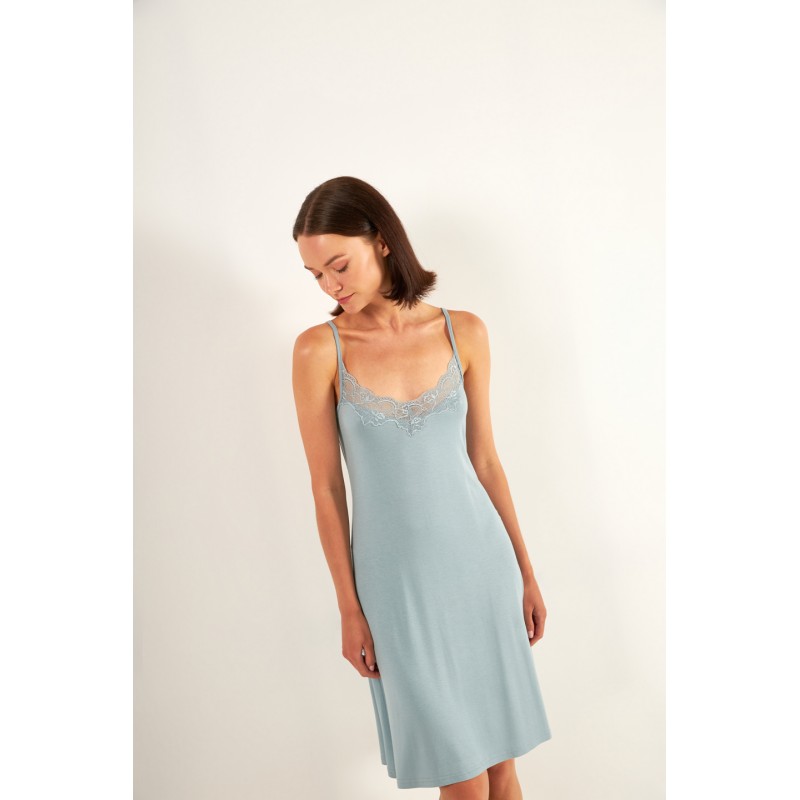 Harmony Women s Nightdress With Straps Lace Details